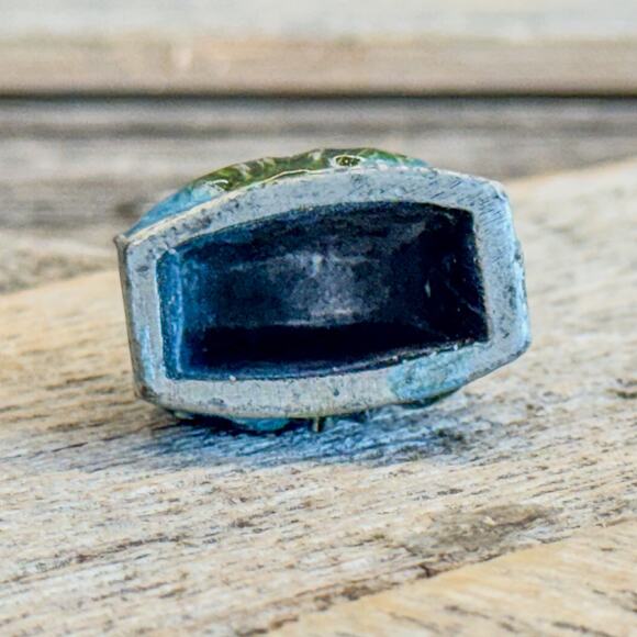 Set of 5, Pier 1 Blue Enamel Floral Purse w Rhinestones-Photo/Place Card Holders - Picture 7 of 7